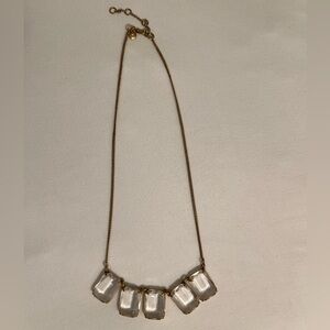 Brass and Clear Necklace